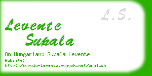 levente supala business card